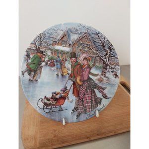 Collectors Plate, Dominion China, "Skating on the Pond" by Stewart Sherwood,...